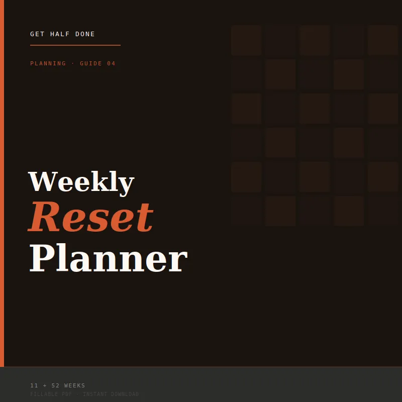 Weekly Reset Planner